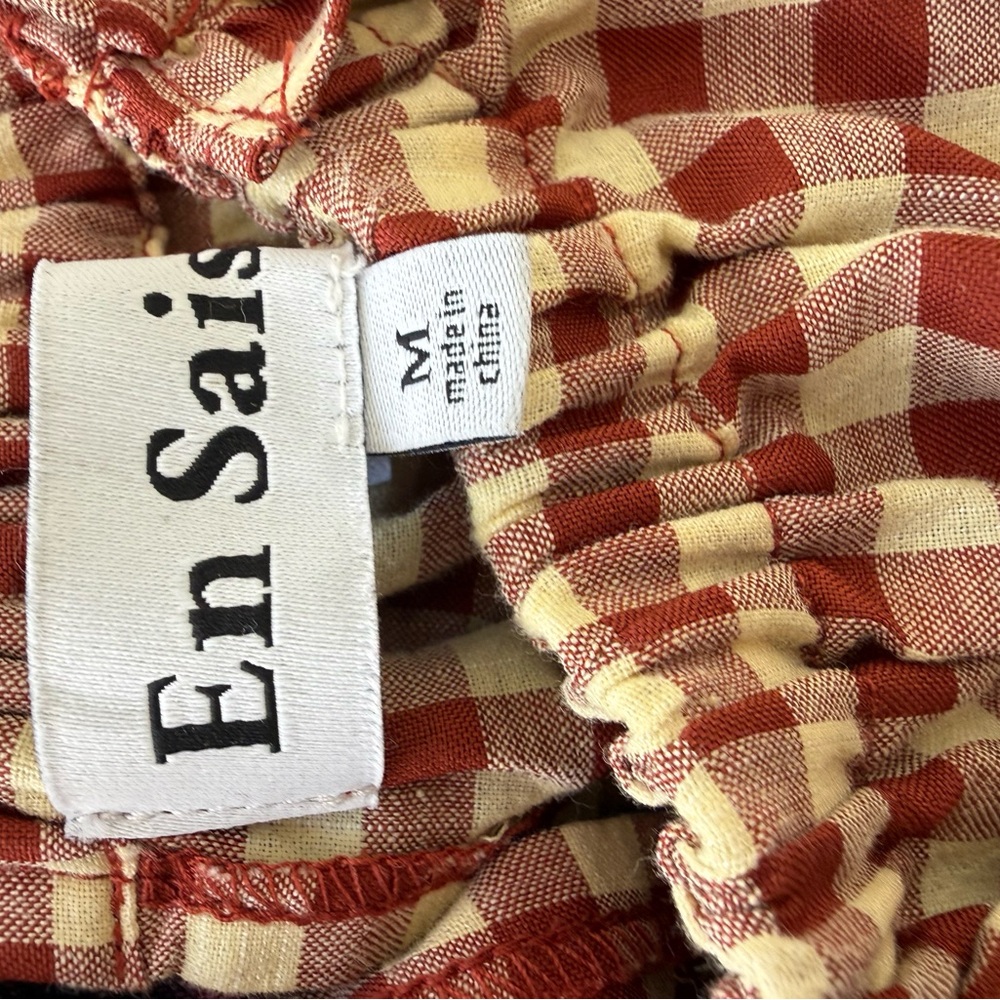 En Saison Gingham Ruffle Sleeve Top - Picture 7 of 8